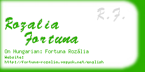 rozalia fortuna business card