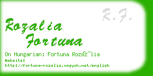 rozalia fortuna business card